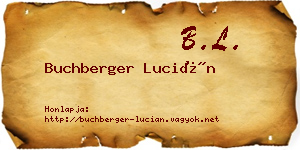 Buchberger Lucián névjegykártya
